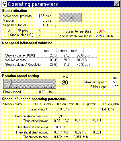 Operating Parameters, 12 kb